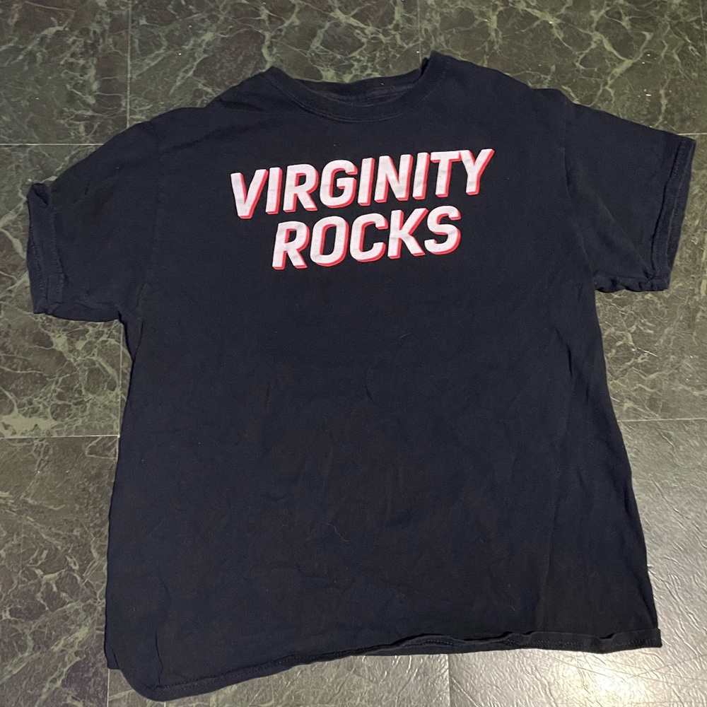 Danny Duncan virginity rocks red and white tee
